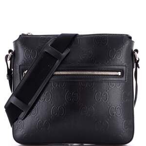 Gucci Front Zip Messenger Gg Embossed #242652G86B